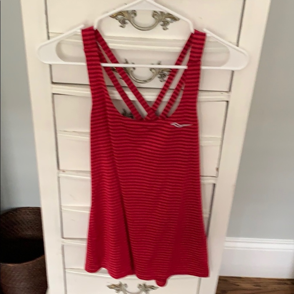 Strappy Saucony workout tank!